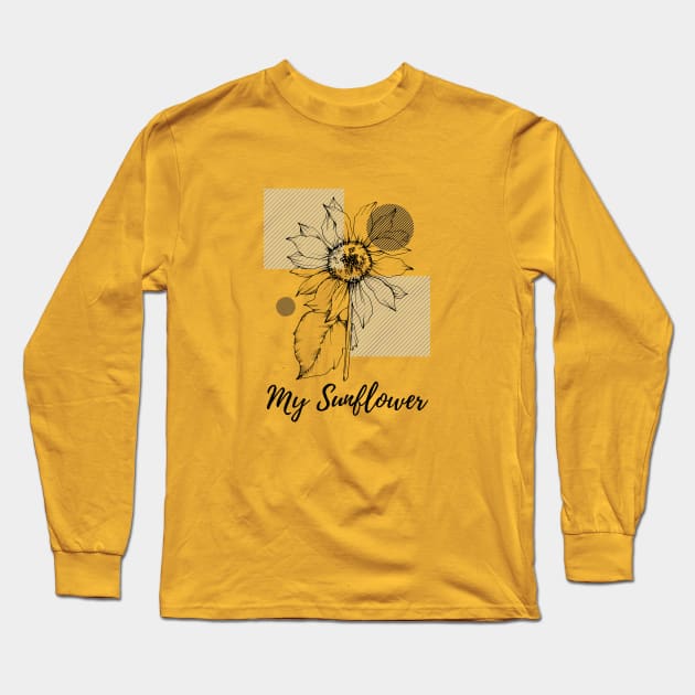 Flower - My sunflower Long Sleeve T-Shirt by JunThara